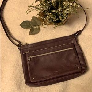 Maroon Relic imitation leather crossbody